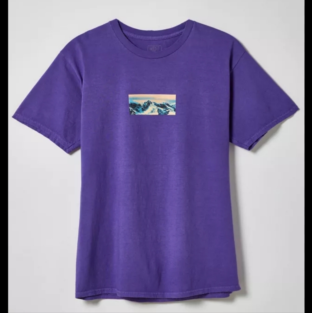 Urban Outfitters V1 Landscape Purple Relaxed Fit Men's Mountains Graphic Tee